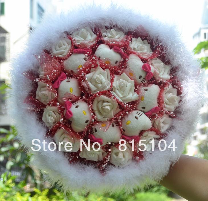 Dried flowers 17 flower simulation rose 8 Doll wedding supplies and Christmas gifts simulation flowers toy bouquet AS5