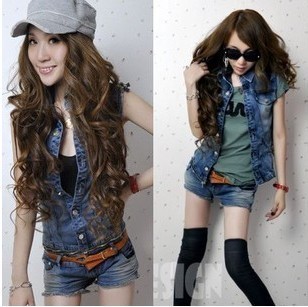 (Drop ship available) 2012 jumpsuits pants vest low-waist denim sets women rompers fashion design S;M;L Free shipping T0078