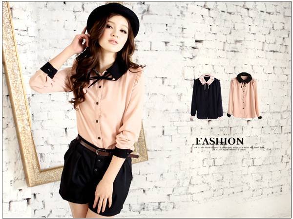 Drop Shipping,2012 New Arrival,Korean/Japan ladies fashion chiffon shirt,top blouse,women elegant charming shirts LP8132