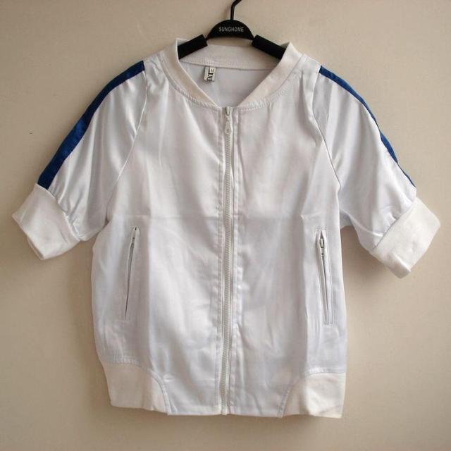 Drop shipping 2013  autumn female sports casual short-sleeve outerwear zipper pocket elastic patchwork top - 5-color -ot