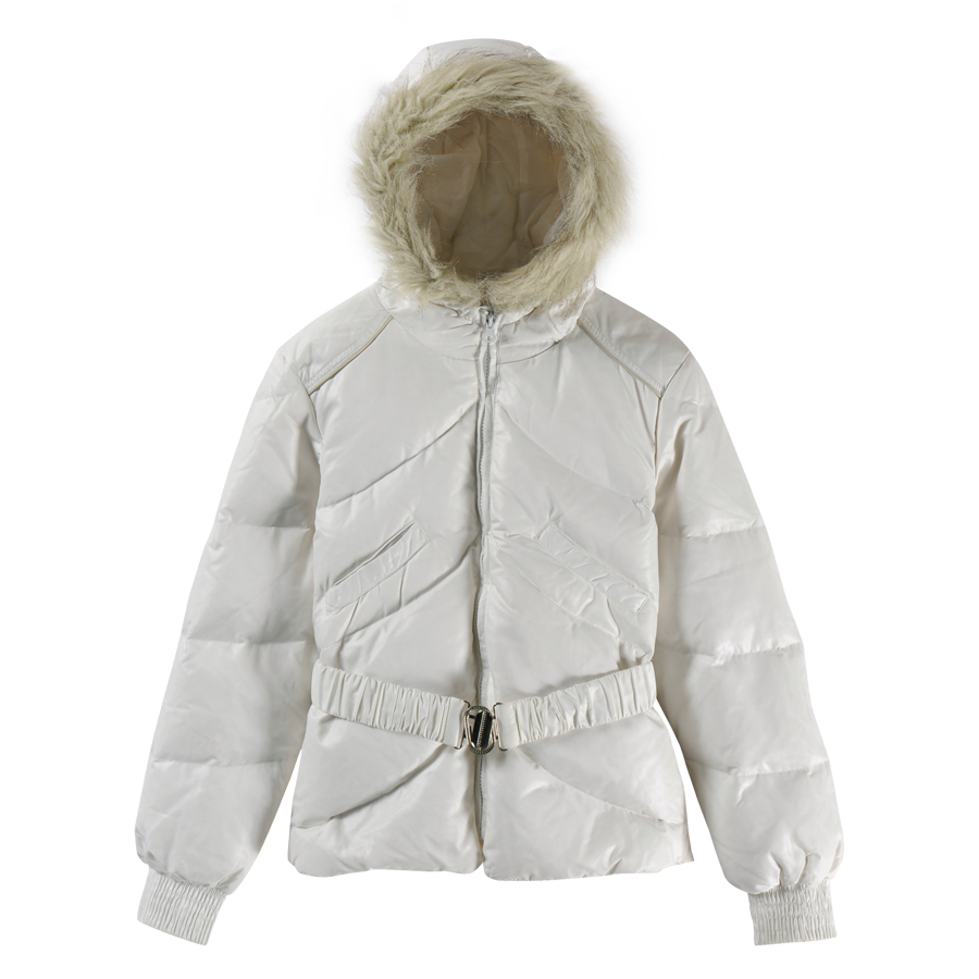 Drop shipping 2013 Elastic waist belt with a hood slim thick down coat outerwear women's -ot