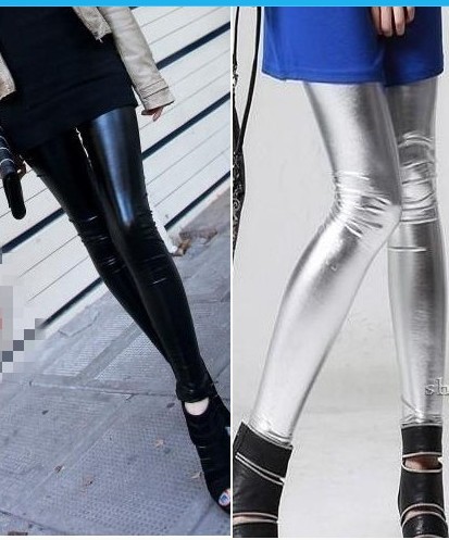 Drop shipping 2013 Fashion matt light faux leather legging tight pants 9 legging slim ankle length trousers -pt