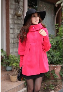 Drop shipping 2013  spring and autumn cloak sheep trophonema overcoat women's woolen outerwear trench loose -wjk