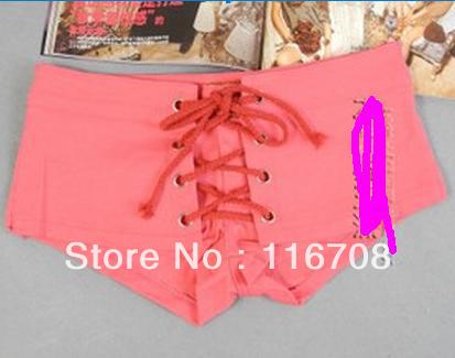 Drop shipping 2013 spring and summer fashion vintage front strap candy color low-waist shorts skorts culottes three-color st-084