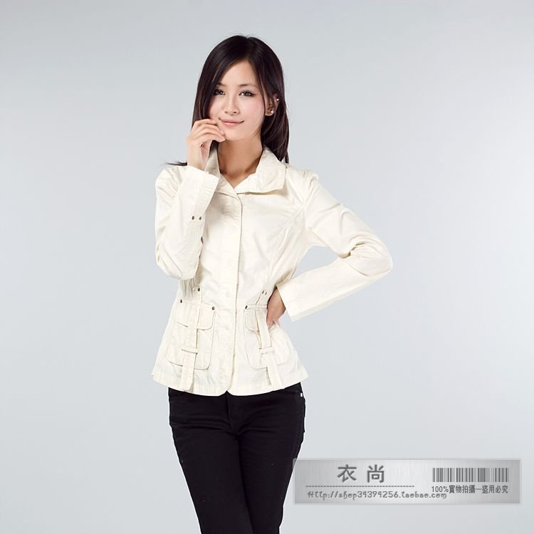 Drop shipping 2013 Spring autumn women's ETAM women's beige outerwear 1764 -jk
