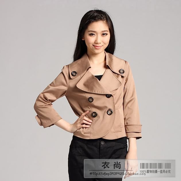 Drop shipping 2013 Spring autumn women's isn't khaki outerwear 3997 -jk