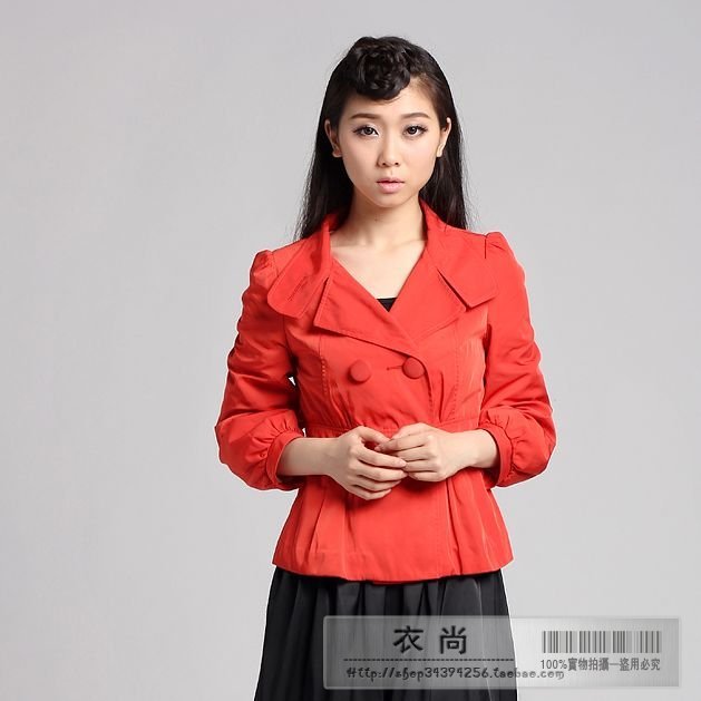 Drop shipping 2013 Spring autumn women's isn't red outerwear 3677 -jk