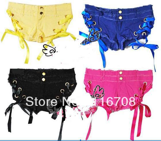 Drop shipping 2013 women's autumn all-match bandage sexy slim hip ultra-short elastic shorts sly st-071