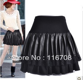 drop shipping Autumn and winter short skirt leather skirt winter shorts autumn and winter bust skirt slim for women sk-007