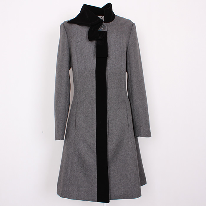 Drop shipping Cabbage price of trench autumn and winter female slim women's long design overcoat outerwear wjk