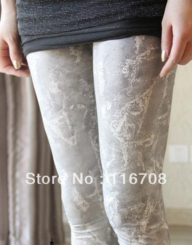 drop shipping Fashion 2012 winter plus velvet thickening white faux leather legging ankle length LEGGINGS trousers LG-028