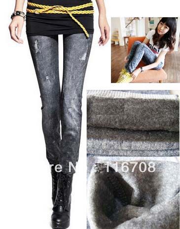 drop shipping fashion hot selling all-match autumn and winter TIGHT STRETCH velvet leggings jeggings stocking  pant lg-011