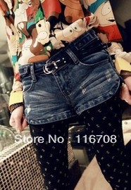 DROP SHIPPING HOT SELLING WHOLESALE  denim shorts female denim boot cut jeans Apparel FOR WOMEN st-004