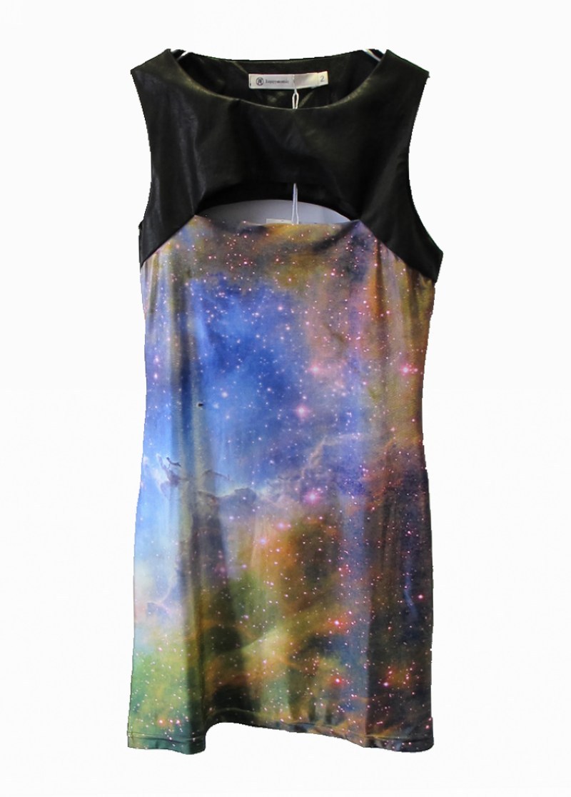 drop shipping Leather vest crystal mosaic skintight one-piece dress long t-shirt