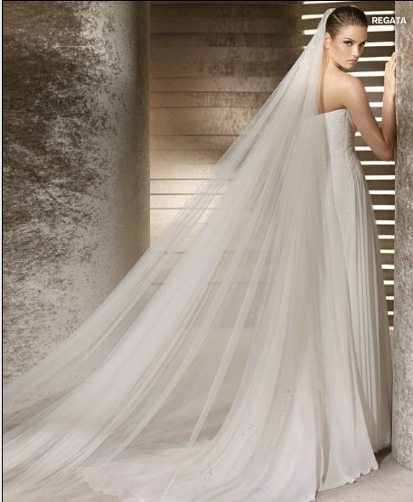 drop shipping The bride wedding dress formal dress veil soft screen ultra long 3 meters veil 2 bride style veil