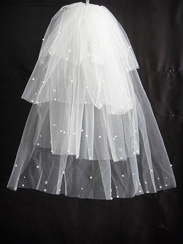 drop shipping The bride wedding dress pearl long style veil the bride hair accessory yarn veil multi-layer