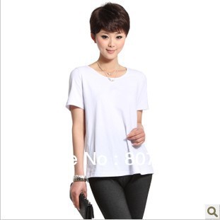 Drop shipping wholesale 100% cotton short sleeve round neck maternity tops&tees