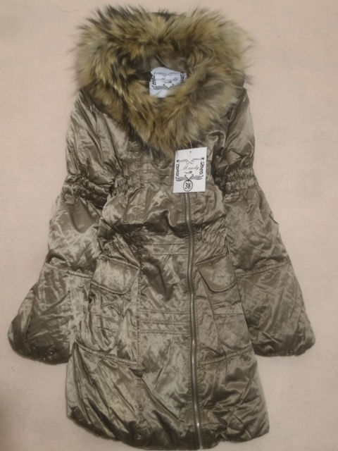 Drop shipping Women's medium-long down coat women's slim large fur collar down jacket wjk