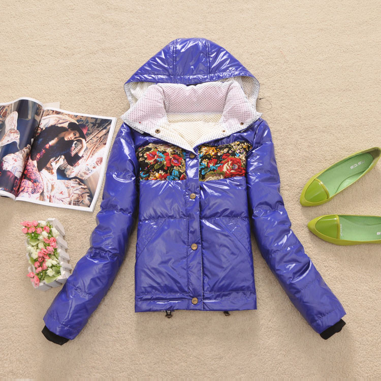 Drop shipping Y-64 2013 women's winter elegant hooded thermal down coat 0.8 wjk