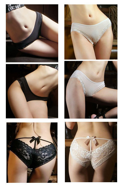 Dropship+Mix order 2013 NEW Item Lace Women Panty LB9018 Black&White+Free Shipping+Wholesale