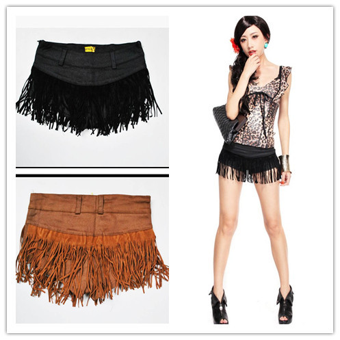 Ds Play Sexy Tassels Shorts Women Low Waist Pole Dance Clothing Hot Short Pants Free Shipping