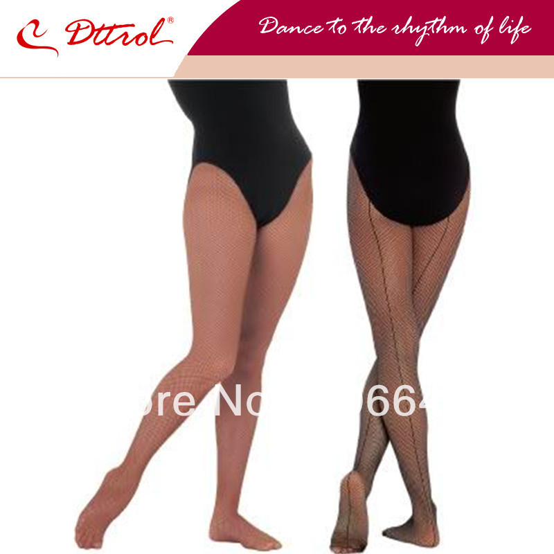 Dttrol Basic seamed dance Fishnet Tights made by nylon and spandex (D004811)