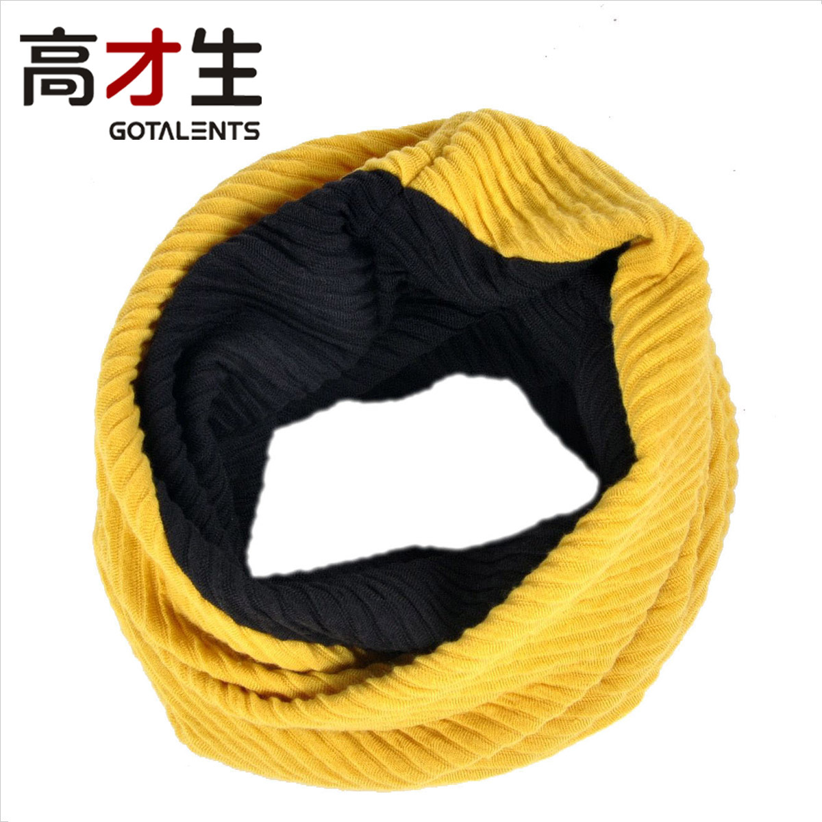 Dual hat muffler scarf male women's autumn and winter cap wigs warm and