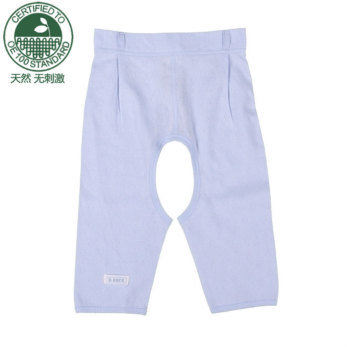 Duck organic cotton baby trousers baby open-crotch pants spring and autumn baby open-crotch pants 100% cotton