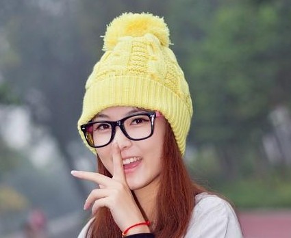 Duomaomao knitted hat winter hat knitted hat women's