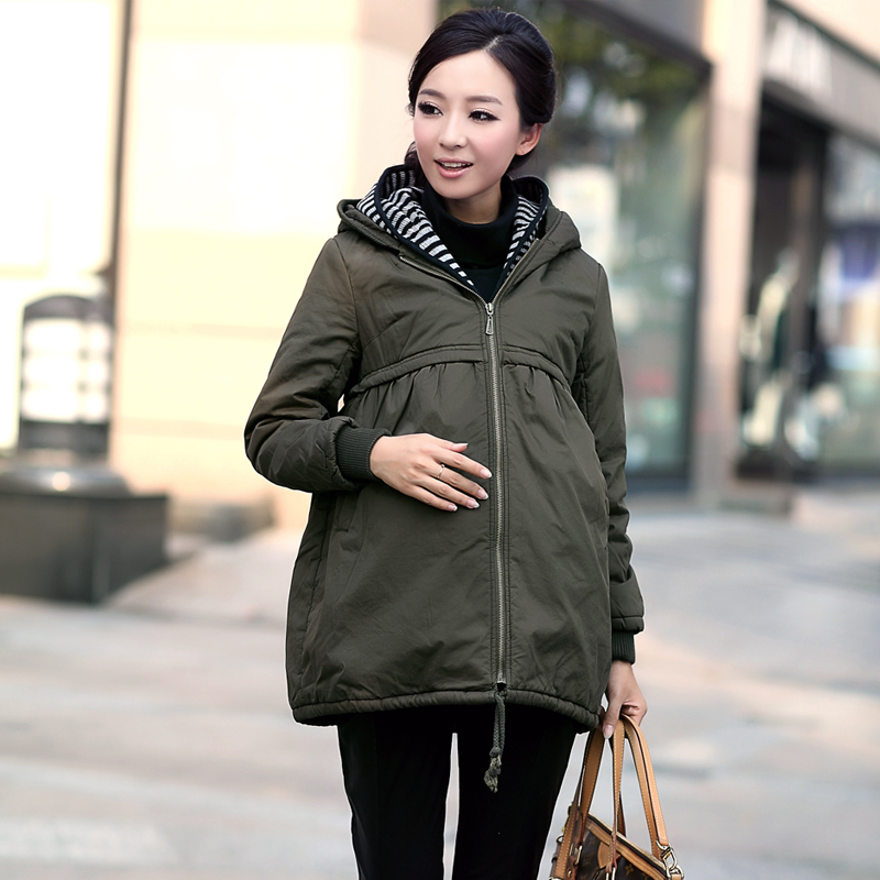 DX-0016, Maternity clothing winter thickening 100% cotton yarn patchwork maternity wadded jacket cotton-padded jacket