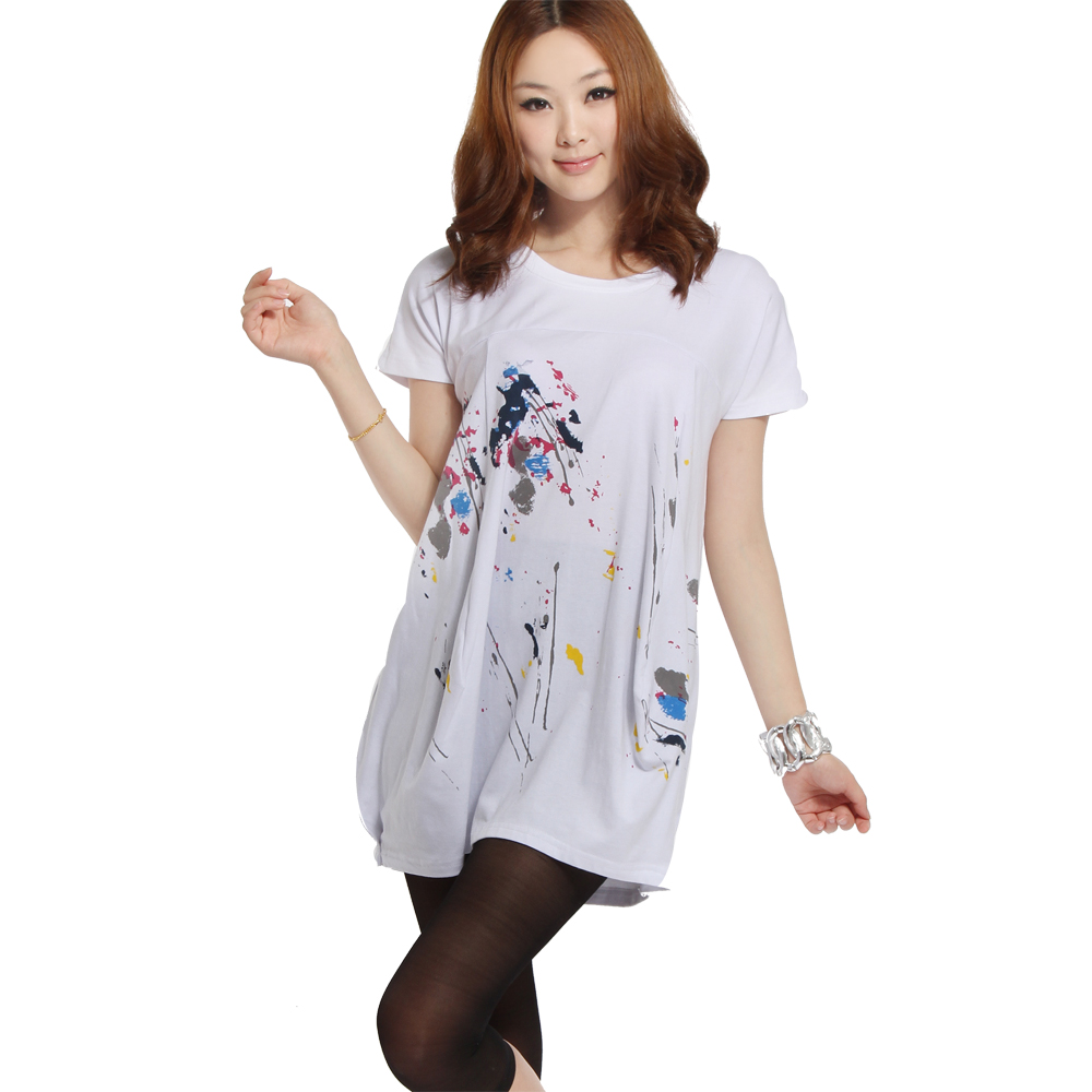 DX-0072, Maternity clothing summer 100% cotton print short-sleeve top maternity t-shirt 10956,FREE SHIPPING