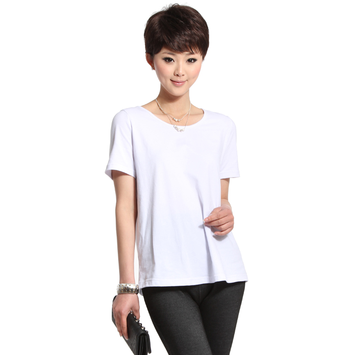 DX-0127, Maternity clothing summer 100% cotton short design o-neck short-sleeve shirt maternity basic shirt 10953,FREE SHIPPING