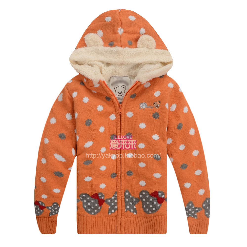 e-home 2013 winter bear thickening wadded jacket cotton-padded jacket baby clothing sweater female child outerwear