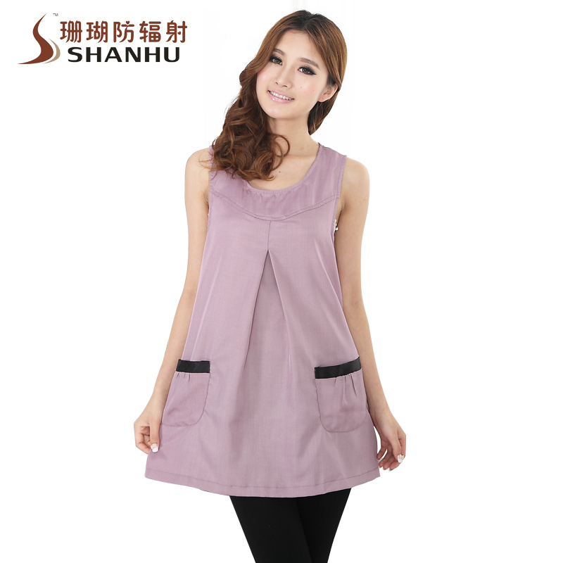 E028 coral silver fiber radiation-resistant maternity clothing protective adjustable newlywaved