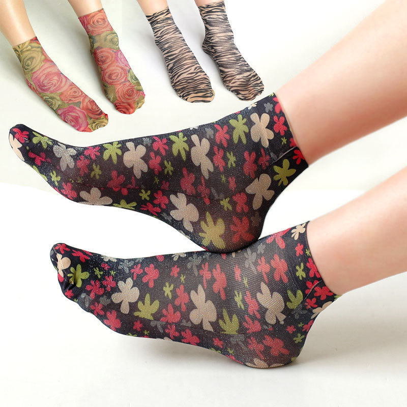 E400 short stockings female socks vintage sexy stockings ultra-thin short socks