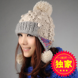 E8050 queer ball knitted hat winter hat casual cap female
