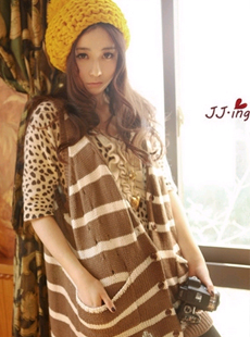 East Knitting 2013 spring women's vintage hole cutout stripe cardigan sleeveless vest Free Shipping