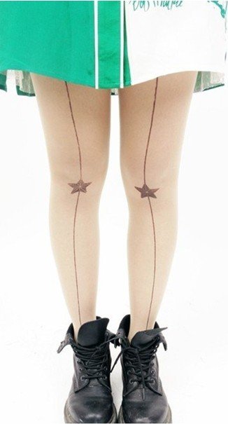 East Knitting BEST SALE CQ-032 Fashion Women star line Tattoo Tights/pantynose leggings Free Shipping Wholesale 6pc/lot