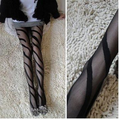 East Knitting FREE SHIPPING 2013 Fashion Women sexy Jacquard  inclined stripe pantyhose Wholesale/bulk order TZ-8545 6pc/lot