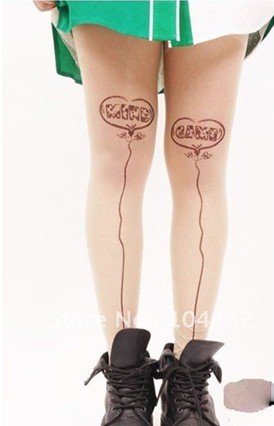 East Knitting FREE SHIPPING CQ-018 Fashion Women New Style Balloon Tattoo Hosiery Tights Wholesale 6pc/lot