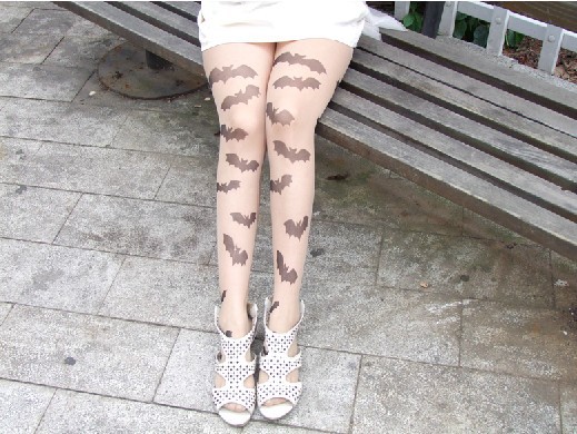 EAST KNITTING FREE SHIPPING DX-002 Bat Tattoo Tights Fashion 2013 New