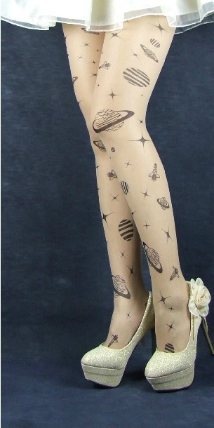 EAST KNITTING FREE SHIPPING DX-002 Star Galaxy Tattoo Tights 2013 Fashion New