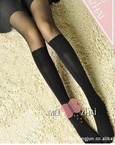 East Knitting FREE SHIPPING JU-018 Fashion Women Lace Side Fake Stockings Tights Hot Sale Wholesale 6pc/lot