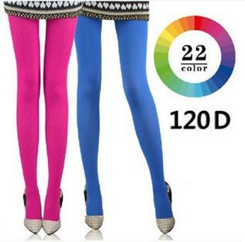 East Knitting FREE SHIPPING+Wholesale 12pc/lot A-109 Fashion 2013 New Style 120D non-transparent Candy Color Women Tights