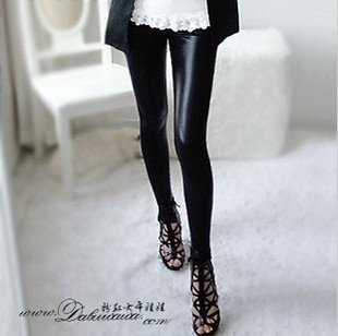 East Knitting FREE SHIPPING+Wholesale 5pc/lot  XY061 European Style Fashion Women Shiny Pu Leather leggings Hot Sale 2012 New