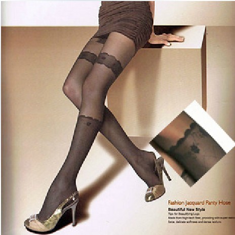 EAST Knitting FREE SHIPPING+Wholesale 6pc/lot ZDOM-6302 Brand Top-quality 2013 Fashion 20D Lace Fake Stockings Tights