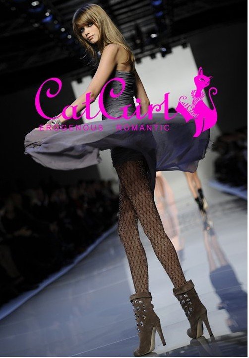 East Knitting FREE SHIPPING+Wholesale/bulk order MN-0108 6pc/lot 2013 Fashion Women Brand catgirl shiny grid tights