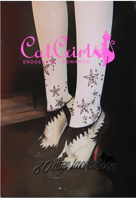 East Knitting FREE SHIPPING+Wholesale/bulk order MN-0121 6pc/lot 2012Fashion Women Brand diamond Celebrity white pantyhoses