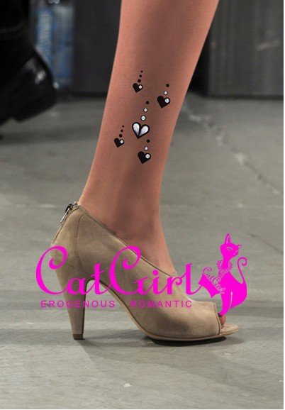 East Knitting FREE SHIPPING+Wholesale/bulk order MN-0129 6pc/lot 2013 Fashion Women Brand catgirl shiny heart tights