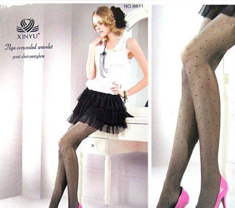 East Knitting FREE SHIPPING+Wholesale/bulk  XY-8811 6pc/lot Fashion Women China Big Brand Top-quality Tight-Pantyhoses dot 20Dt